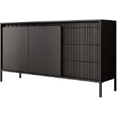Meubella Dressoir Saran mat zwart 154 cm