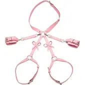 Strict Bondage Harnas met Strikken - M/L - Roze