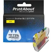 PrintAbout Huismerk vervangt Brother LC-3211Y Inktcartridge Geel Hoge capaciteit