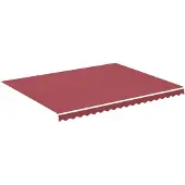 vidaXL Vervangingsdoek voor luifel 450x350 cm polyester bordeauxrood