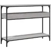 vidaXL Wandtafel met schap 100x29x75 cm bewerkt hout grijs sonoma