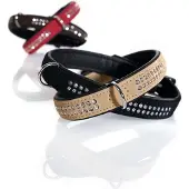 Hunter 40 Kunstleren halsband Softie Delux Rood/Zwart