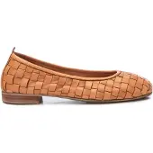 Carmela Dames Leren ballerina's 161662 bruin (36), Leer, Plat, Geen, Casual, Klassiek 16166203-CAMEL