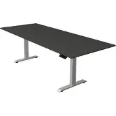 Kerkmann Move4 Elektrisch hoogteverstelbaar Zit-sta-bureau Antraciet T-voet 2500 (B) x 1.000 (D) x 1290 (H) mm Hout, Metaal