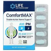 Life Extension , ComfortMAX, Dubbele Actie Zenuw Ondersteuning, Voor AM & PM, 60 Vegetarische Tablets