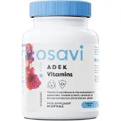 Osavi Vitamine ADEK - 60 softgels - Vitamine A (Bètacaroteen) - Vitamine D3 (Ergocalciferol) - Vitamine E (D-alfa-tocoferol) - Vitamine K2 (K2VITALMK7)