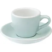 Loveramics Espresso kopje met een schoteltje Egg River Blue, 80 ml