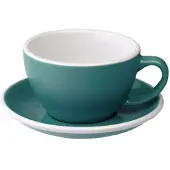Loveramics Café Latte kopje met schoteltje Egg Teal, 300 ml