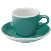 Loveramics Espresso kopje met een schoteltje Egg Teal, 80 ml