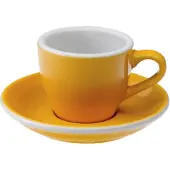 Loveramics Espresso kopje met een schoteltje Egg Yellow, 80 ml