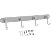 Intirilife roestvrijstalen kapstok model c - 6 haken - jashaken in 5 verschillende designs kledinghaken garderobe