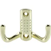 Intirilife dubbele jashaken in goud - design korte jashaken metalen wandhaken muurbevestiging voor kleding jassen vintage