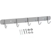 Intirilife roestvrijstalen kapstok model e - 6 haken - jashaken in 5 verschillende designs kledinghaken garderobe