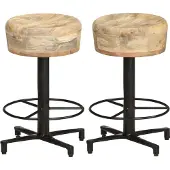 vidaXL Barkrukken 2 st 52 cm massief mangohout