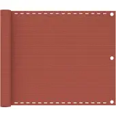 vidaXL Balkonscherm 75x400 cm HDPE terracottakleurig