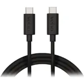 Veho USB-C naar USB-C, 1 meter, oplaadkabel, zwart