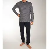 Schiesser Pyjama Long nightblue 180258 50/M