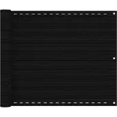 vidaXL Balkonscherm 75x300 cm HDPE zwart