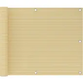 vidaXL Balkonscherm 75x500 cm HDPE beige