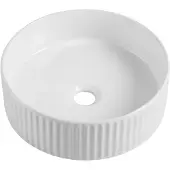 Guido Gusto Waskom Retro 36x36x11cm glans wit met ribbels