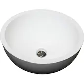 Loutro Waskom milano rond 39x39x15.5 cm hoogglans wit