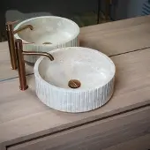 Loutro Waskom jayda rond 40x40x14 cm marmer