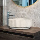 Loutro Waskom irini rond 40x40x15 cm marmer