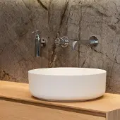 Loutro Waskom malia rond 42x42x14 cm hoogglans wit