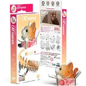 Eugy 3D Puzzel - Katten - Pumpkin - Katten - Duurzaam - Verzamel Ze Allemaal - 6 Jaar