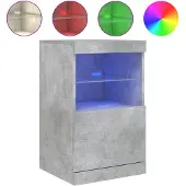 vidaXL Dressoir met LED-verlichting 41x37x67 cm betongrijs