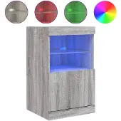 vidaXL Dressoir met LED-verlichting 41x37x67 cm grijs sonoma eiken