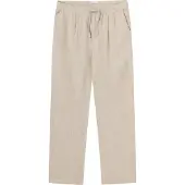 KnowledgeCotton Apparel Broek Men Fig Loose Linen Light Feather Gray-XL