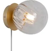Nordlux Chisell-wandlamp-E14-helder gewerveld glas/messing