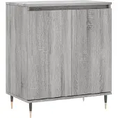 vidaXL Dressoir 60x35x70 cm bewerkt hout grijs sonoma eikenkleurig