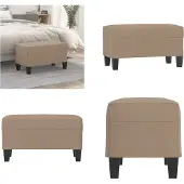 vidaXL Bankje 70x35x41 cm kunstleer cappuccinokleurig