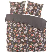 Papillon Dekbedovertrek Nora Grijs Satijn-200 x 200 / 220 cm | 2-Persoons