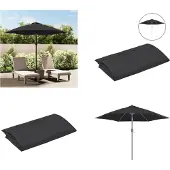 vidaXL Vervangingsdoek voor parasol 300 cm zwart