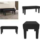 vidaXL Bankje 70x30x30 cm fluweel zwart