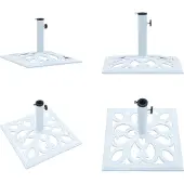 vidaXL Parasolvoet 12 kg 49 cm gietijzer wit