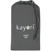 Kayori Topper Hoeslaken Saiko Antracite (Jersey)-80 x 220 cm