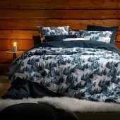 De Witte Lietaer Dekbedovertrek North Eclipse Blue Flanel-140 x 200 / 220 cm | 1-Persoons