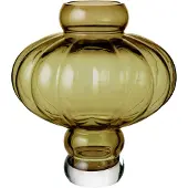 Louise Roe Balloon 08 Vaas 30 Cm Olijfgroen - Vazen Mondgeblazen Glas Olive - 10515-6-8