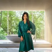 Kayori Kimono Oyasumi Tencel Groen-L