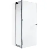 DECOR WALTHER Wandkast 80 cm Chrome Wit Glas