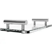 DECOR WALTHER Zeepschaal Bar Helder 33 cm Chrome / Glas