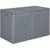 vidaXL Tuinbox 180 L PP rattan grijs