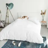 Snurk Dekbedovertrek Uni White Flanel-240 x 200 / 220 cm | Lits-Jumeaux