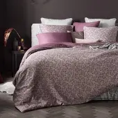 De Witte Lietaer Dekbedovertrek Flow Black Plum Satijn-240 x 200 / 220 cm | Lits-Jumeaux