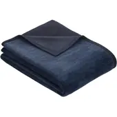 Ibena Plaid Fano Blauw-100 x 200 cm