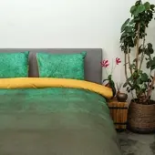 Kayori Dekbedovertrek Chai Groen Satijn-260 x 200 / 220 cm | Extra Breed